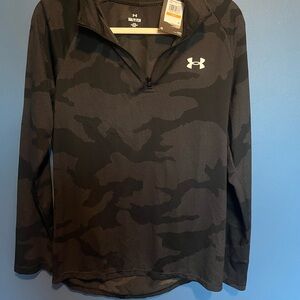 Under Armour Black Camo Long Sleeve 3/4 zip